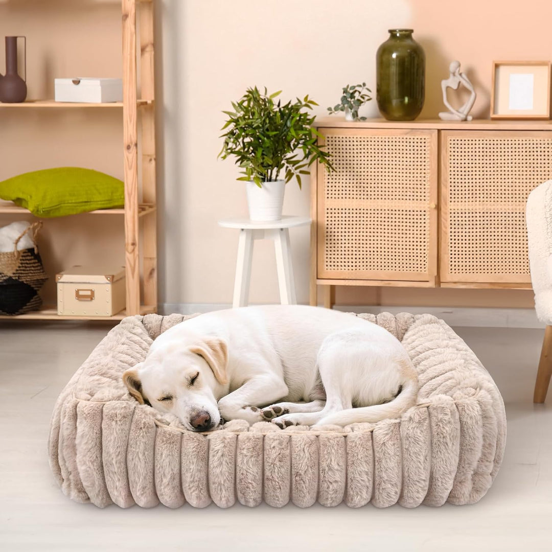Katzenbett, Quadratisches Katzennest, Haustierbett Tierbett Kleine Hundebett Waschbarer Flauschiges