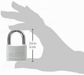 ABUS Vorhängeschloss Titalium 64TI/40 - Kellerschloss mit Schlosskörper aus Spezial-Aluminium - gehä