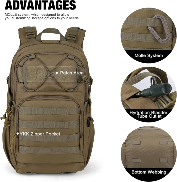 Mardingtop 28L/40L Militär Rucksack Wanderrucksäcke Trekkingrucksack Tactical Molle Rucksack für Cam