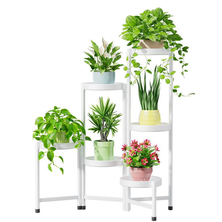 iDavosic.ly Pflanzenständer Metall mit 6 Etagen, Blumenständer Pflanzenregal Blumenregal Indoor Outd