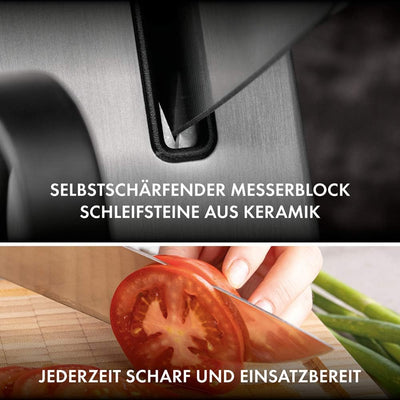 ZWILLING Selbstschärfender Messerblock, 7 teilig, schwarz, Vier Sterne Schwarz, Vier Sterne, Single,