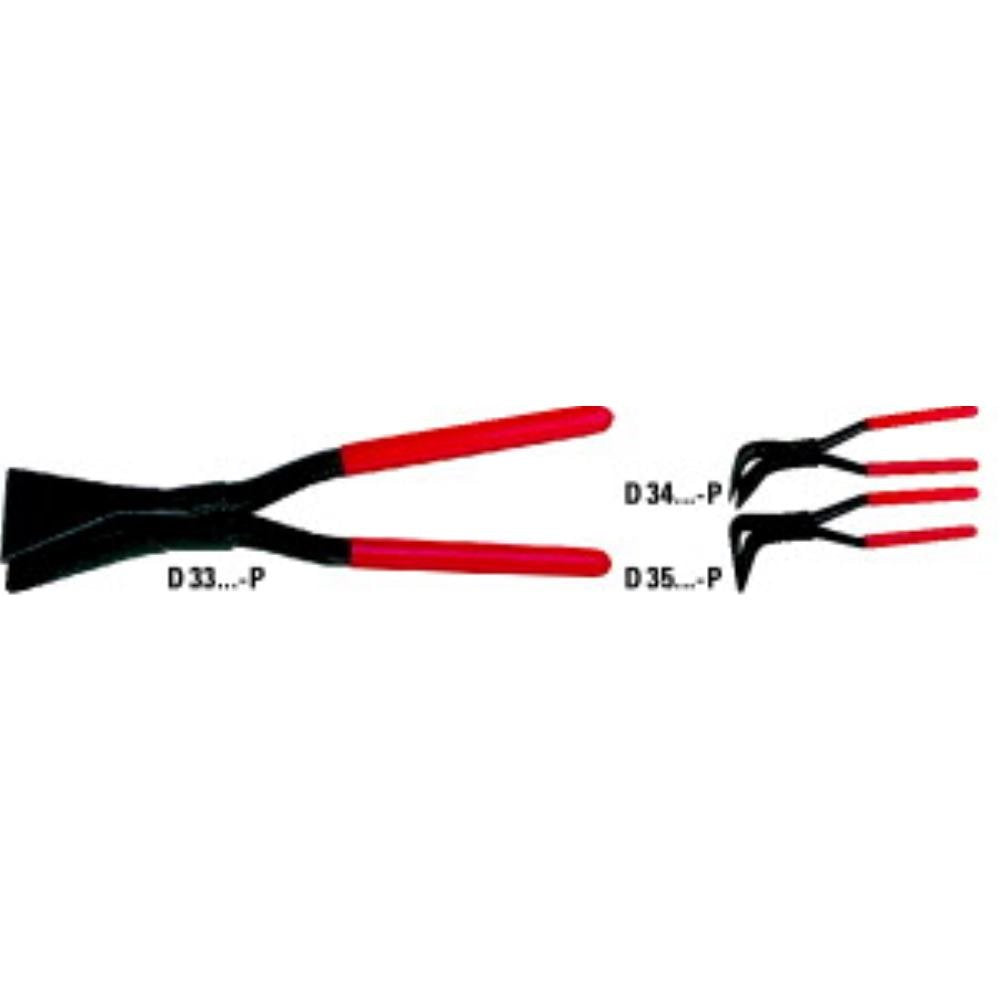 Erdi Falzzange 45° gebogen (PVC-beschichtete Griffe) D34-60-P