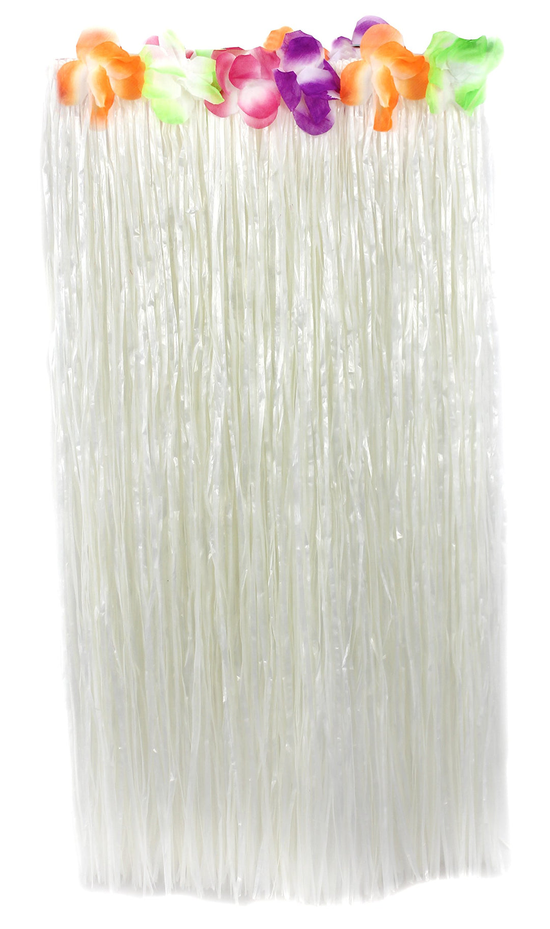 80cm Langer BASTROCK Hula Hawaii MIT Blumen Rand Strand VERKLEIDUNG Pool Party ERHÄLTLICH IN 7 Farbe