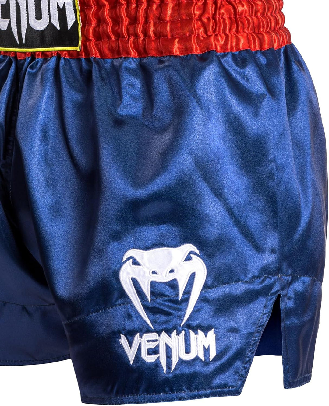 Venum Classic Muay Thai Shorts Blau/Rot/Weiss XS Slim Kurz, Blau/Rot/Weiß XS Slim Kurz