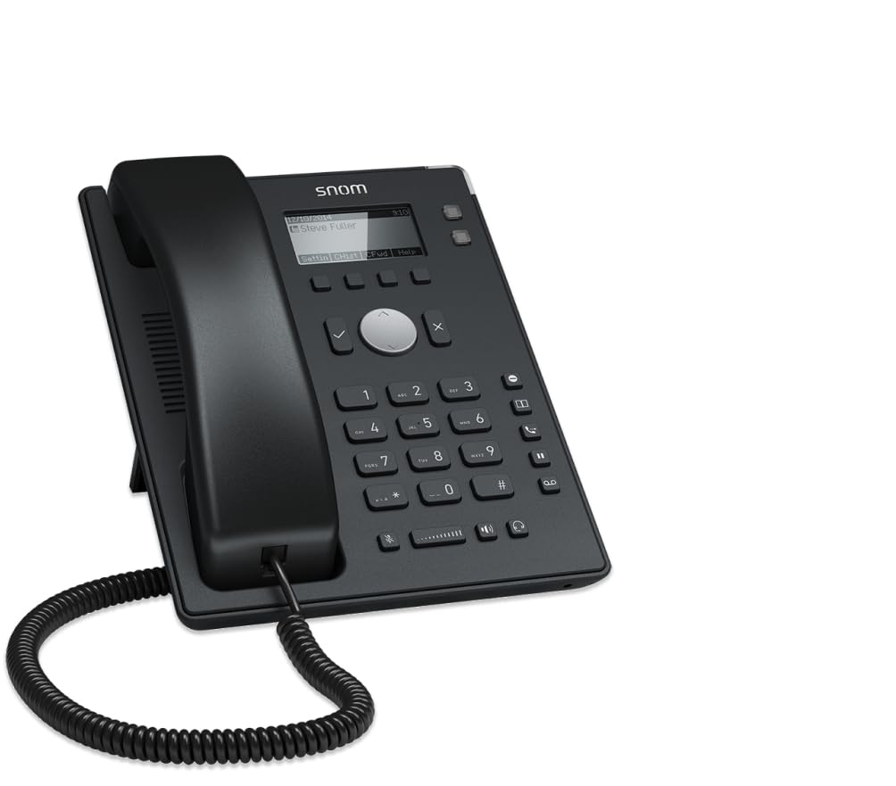 Snom D120 IP Telefon, SIP Tischtelefon, 2 SIP-Identitäten, PoE, Grafisches Display mit Hintergrundbe