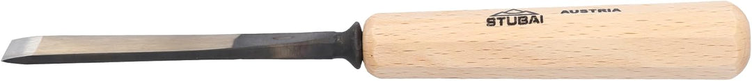 STUBAI Stemmeisen Stechbeitel Serie 52 - Form 1 | Gerades Balleisen 20 mm, mit Holzgriff, für glatte