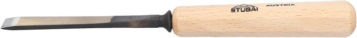 STUBAI Stemmeisen Stechbeitel Serie 52 - Form 1 | Gerades Balleisen 20 mm, mit Holzgriff, für glatte