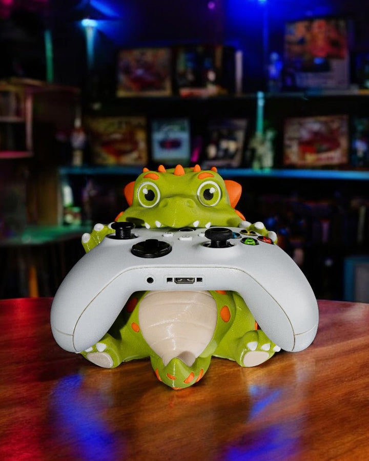 Drakonischer Controller-Halter – Drache hält Controller im Maul | Für PlayStation &amp; Xbox | Gaming De