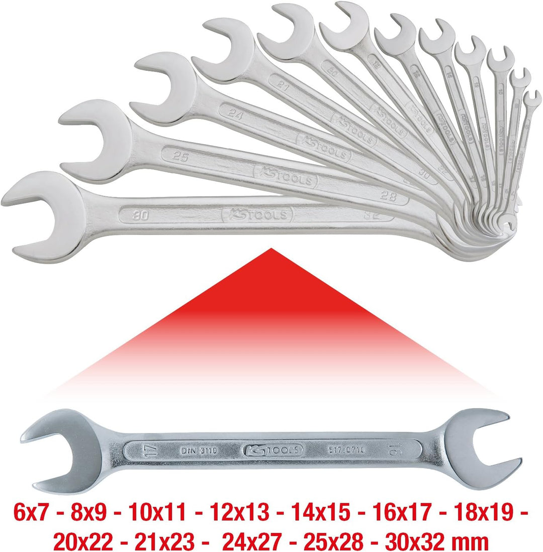KS Tools 517.0125 CLASSIC Doppel-Maulschlüssel-Satz, 12-tlg., 6x7-30x32mm