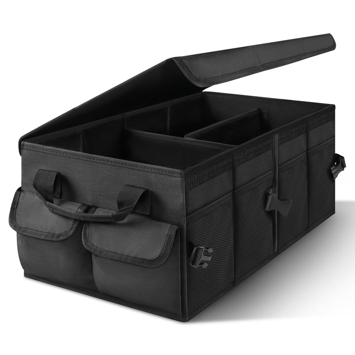 Kofferraum Organizer, faltbare Kofferraumtasche mit Deckel, Auto Kofferraum Organizer mit herausnehm
