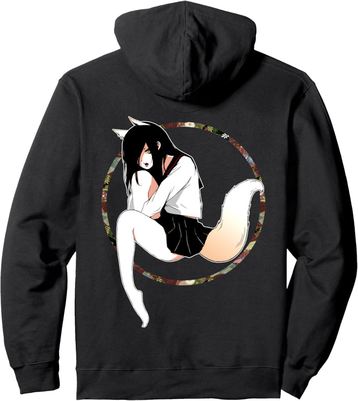 JUN-T-0005-Weiblicher Fuchs Pullover Hoodie