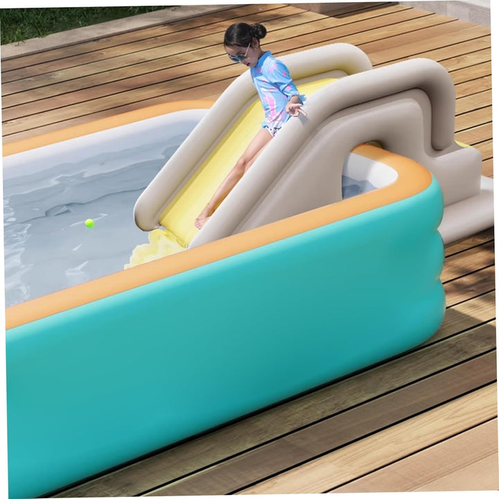 Poolrutsche, 78, 7 x 31, 5 x 33, 5 Zoll PVC PVC aufblasbare Wasserrutsche mit Luftpumpe für Aussen-,