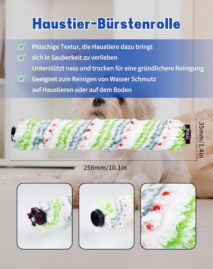 LAOYE Bürstenrolle Filter Zubehör Kompatibel für Bissell Crosswave 3-In-1,1 Mehrzweckbürste + 1 Tepp