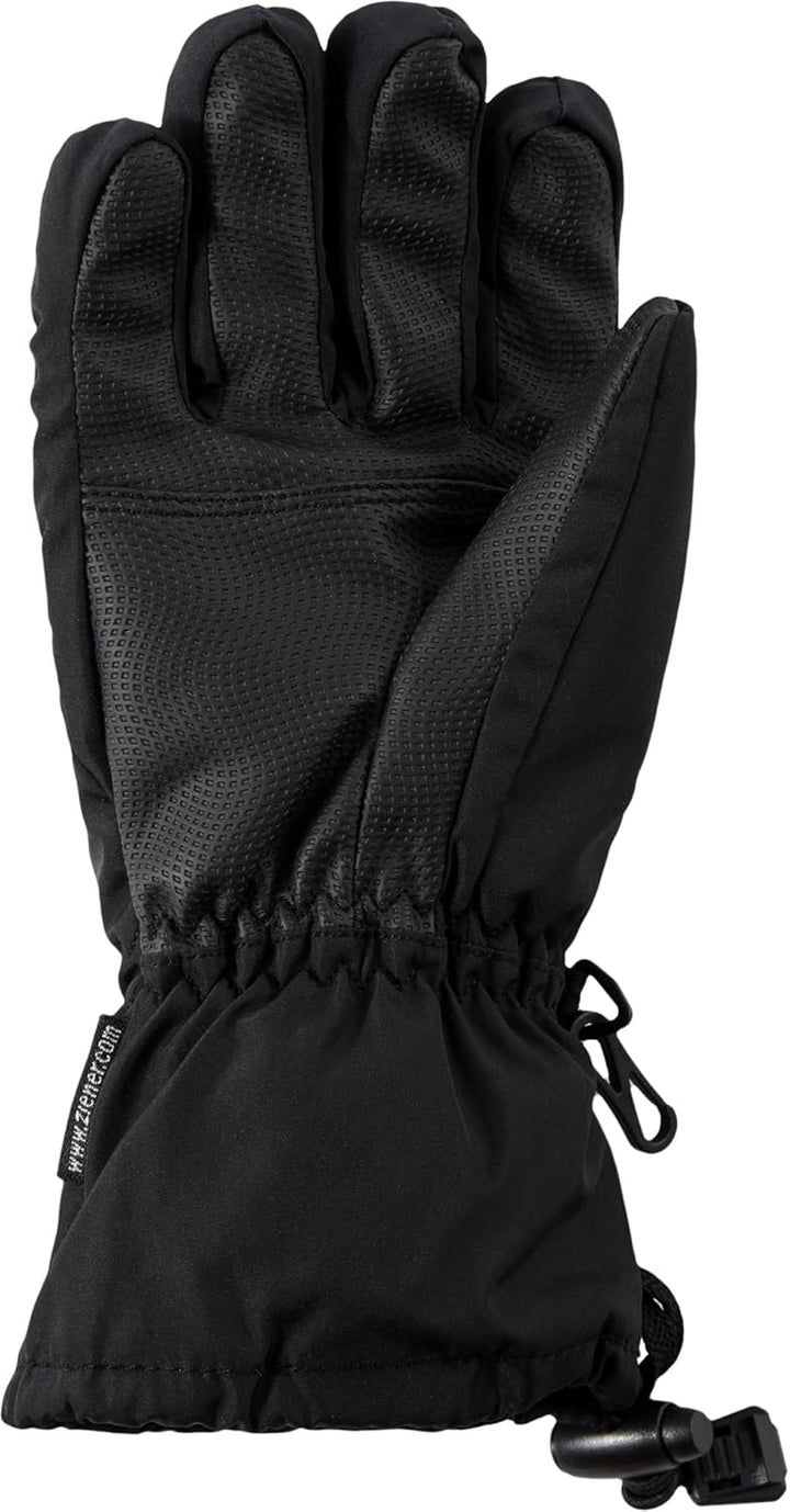Ziener Kinder LETT AS glove junior Ski-Handschuhe/Wintersport | wasserdicht, atmungsaktiv 3 schwarz