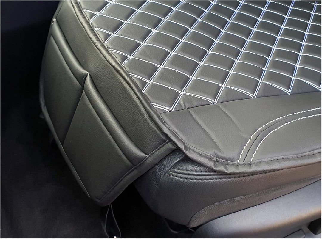 BREMER SITZBEZÜGE 1 Sitzauflage für Suzuki Grand Vitara in Schwarz/Weisse Naht (OT408), Schwarz/Weis