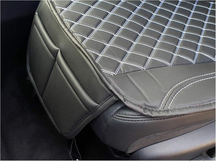 BREMER SITZBEZÜGE 1 Sitzauflage für Suzuki Grand Vitara in Schwarz/Weisse Naht (OT408), Schwarz/Weis