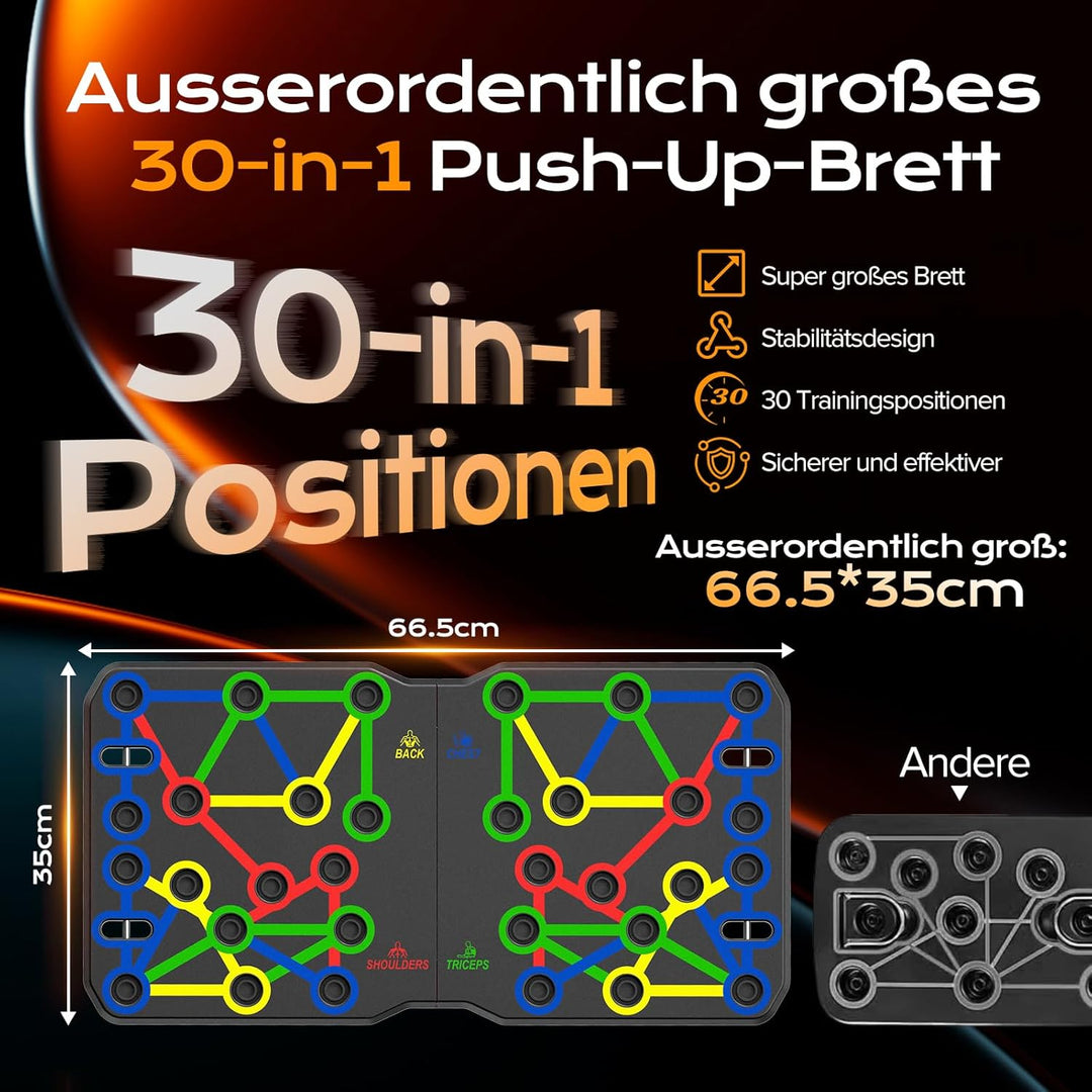 AERLANG Liegestützbrett, tragbar, multifunktional, faltbar, 10-in-1 Liegestützstange, Liegestützgrif