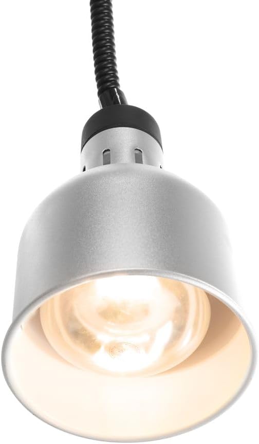 HENDI Wärmelampe, Inkl. Splitterfreie lampe, Höhenverstellbar, Zylinder, Warmhalten von Speisen, Spe