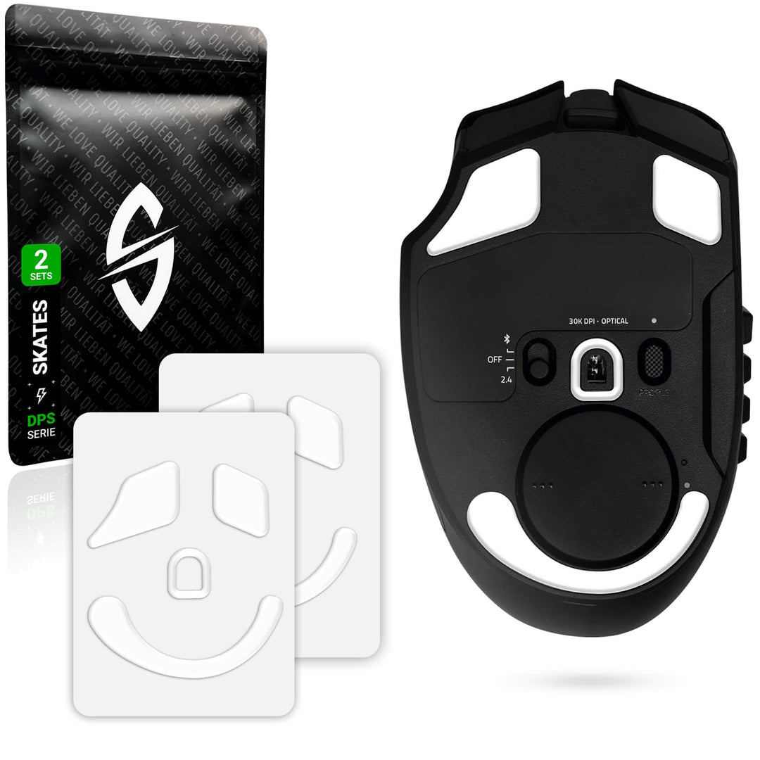 SensoryBoost DPS Glides (2er Set) kompatibel mit Razer Naga V2 Pro - Ultra Schnell, Abgerundet, Lang