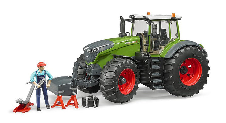 bruder 04041 - Fendt 1050 Vario mit Mechaniker & Werkstattausstattung - 1:16 Traktor Trecker Schlepp