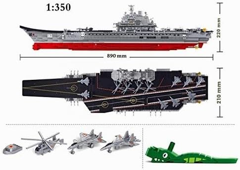 Sluban Grosser Flugzeugträger M38-B0388, Mehrfarbig, Large