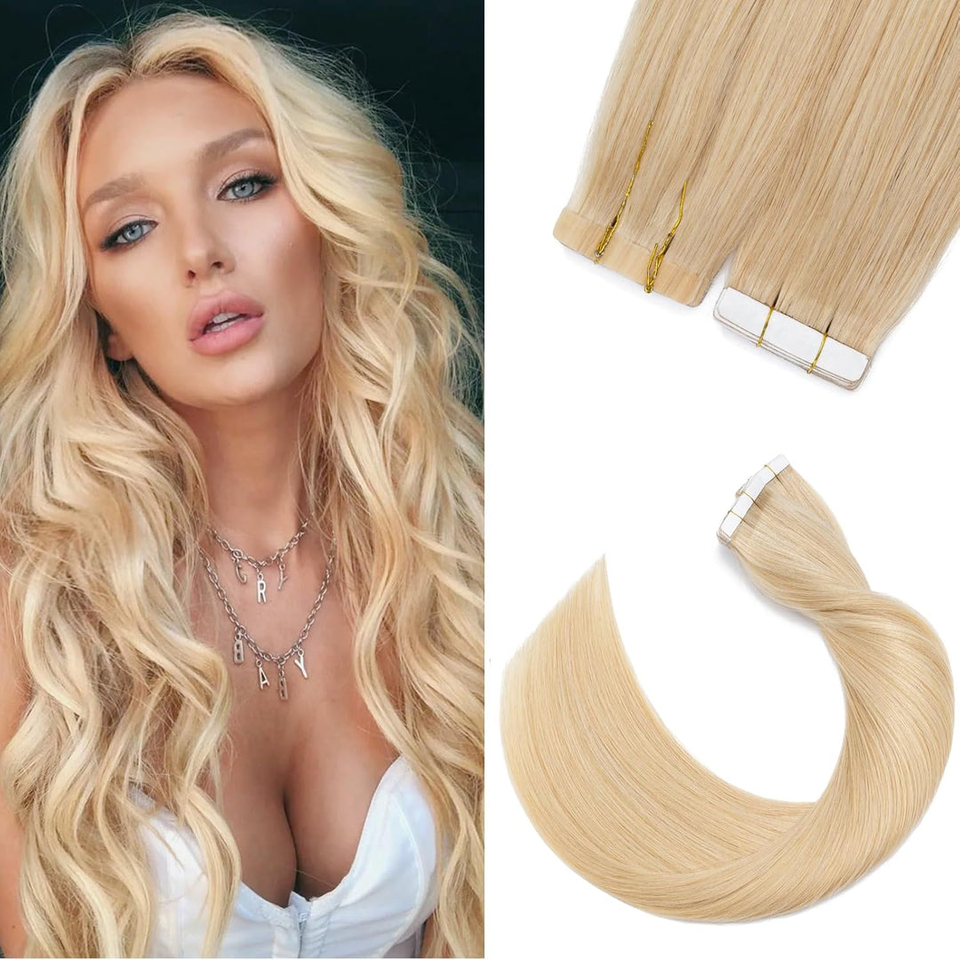 Silk-co Tape in Extensions Echthaar 20stk, Tape Extensions Echthaar, Remy Haarextensions Tape in Haa