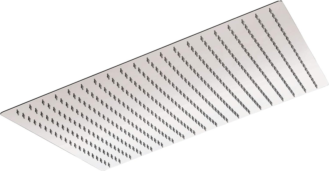 'aquaSu® Kopfbrause Offertio mit 1 Strahlart | eckig | chrom | 50 x 50 cm Sprayplatte | mit Kugelgel