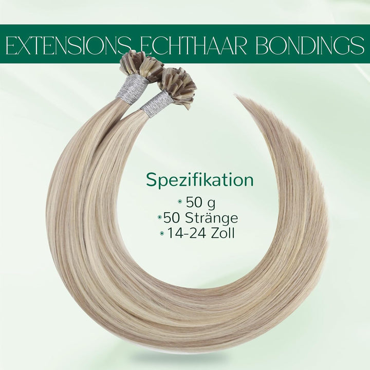 Easyouth Bonding Extensions Echthaar Blond Utip Extensions Echthaar Blond Bondings Echhtaar Extensio