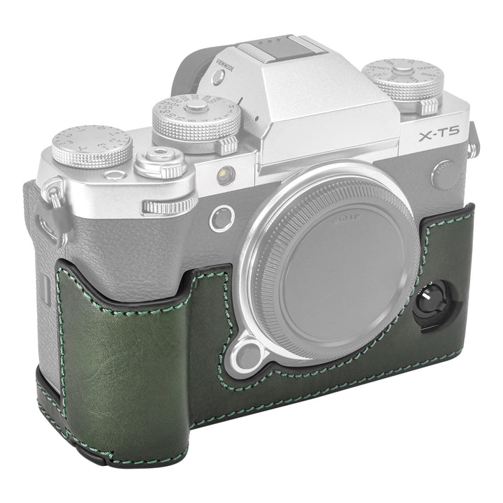MUZIRI KINOKOO XT5 Tasche Kompatibel für Fuji XT5/X-T5 Digitalkamera mit Echtleder Half Case mit Han