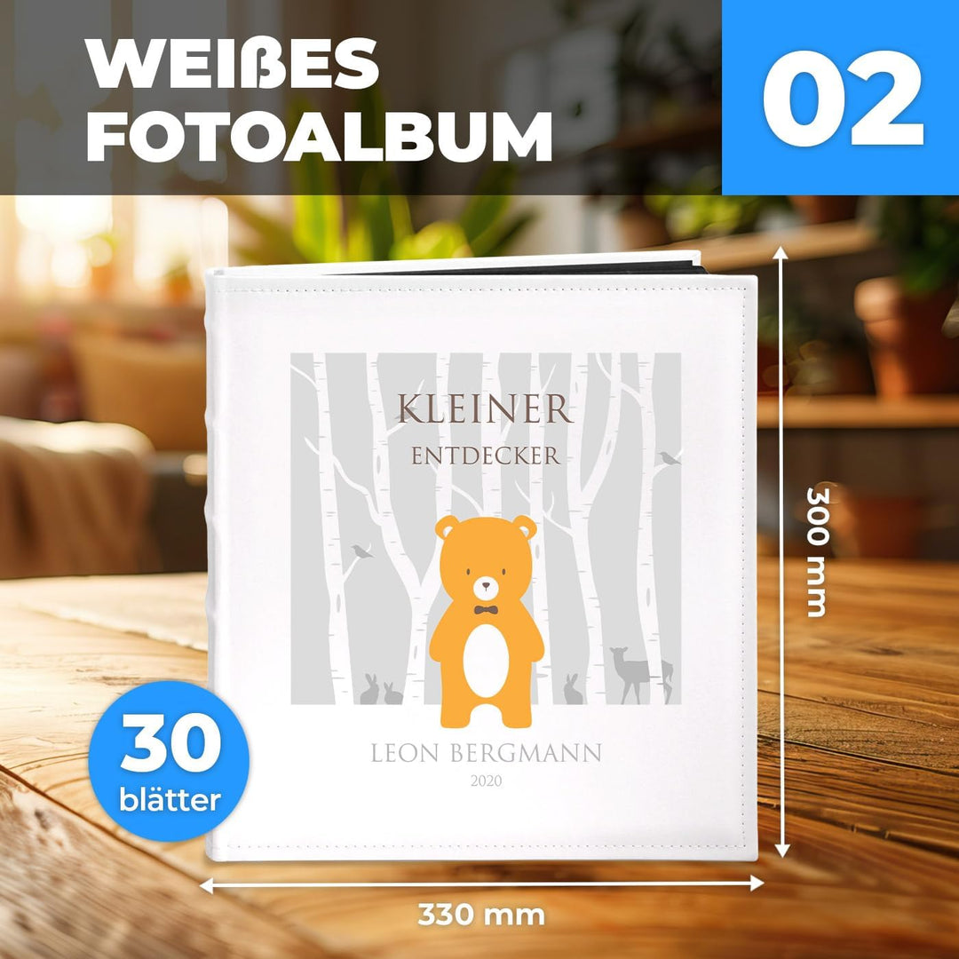Maverton Fotoalbum zum Selbstgestalten + mit Aufdruck - für 240 Fotos 10x15-60 schwarze Seiten - Grö