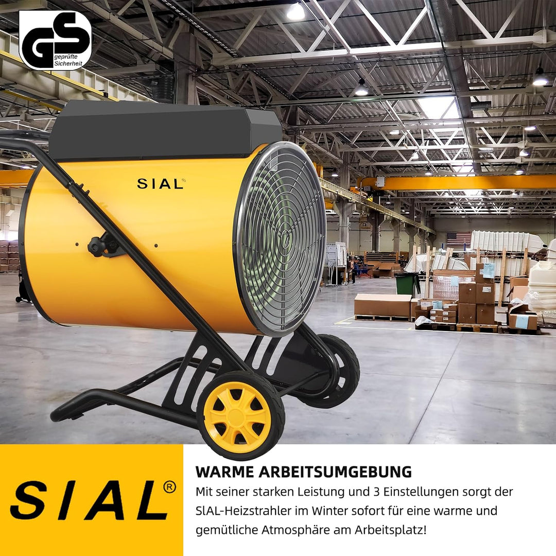 SIAL Industriell Heizlüfter 30000W, 400V - Elektrische Heizung - Heizstrahler Bauheizer - Heizgebläs