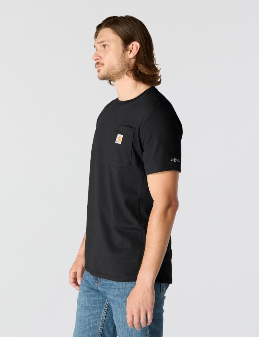 Carhartt Bekleidung Logo T-Shirt grün XS Schwarz, XS Schwarz