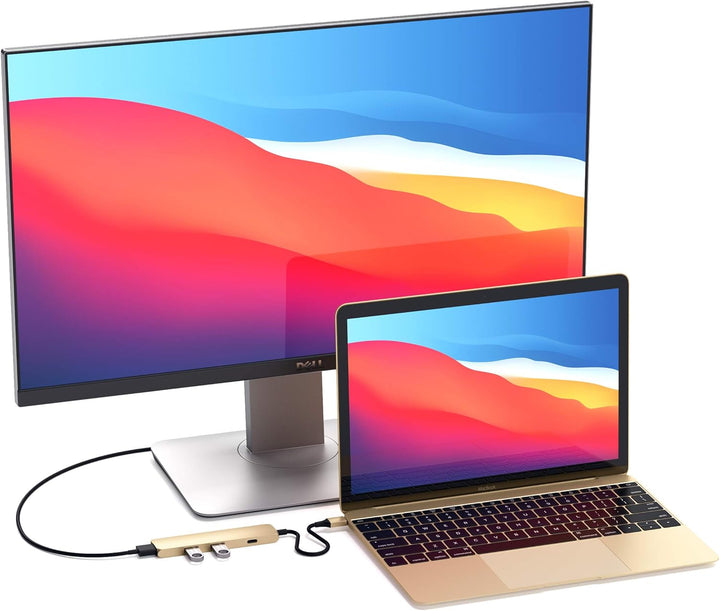 SATECHI 4-in-1 USB-C Hub Slim Classic Multiport Adapter mit 4K mit 60Hz HDMI, 60W PD Ladefunktion, 2