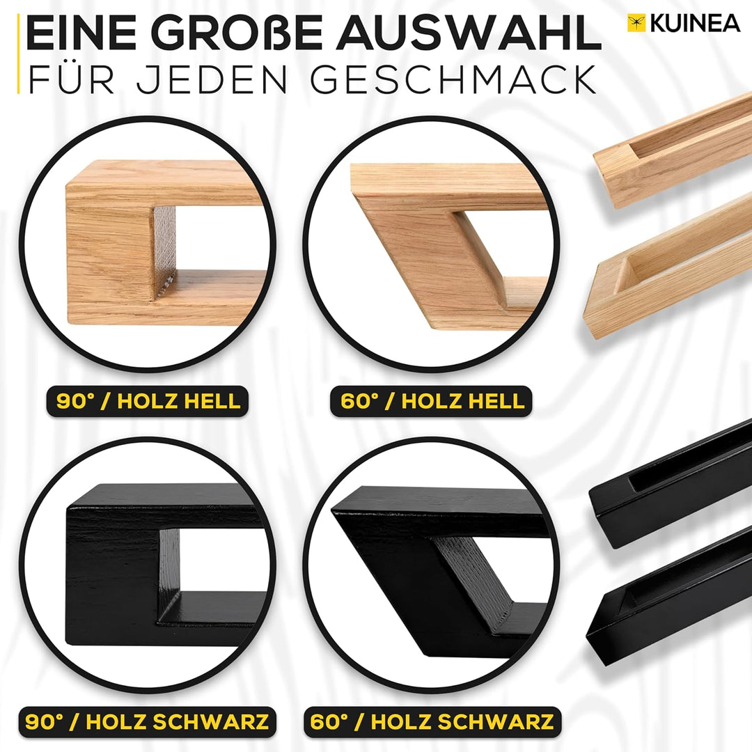 KUINEA Handtuchhalter ohne Bohren - Moderner Handtuchhalter aus [100% Eichenholz] für Bad & Küche I