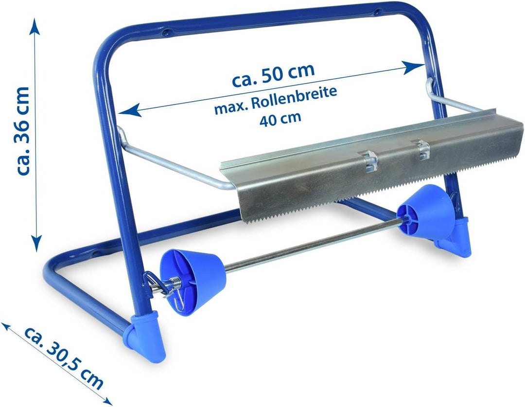 Wandhalterung für Putztuchrollen | für Industrierolle bis 40 cm Breite | Putzrollenhalter für Werkst