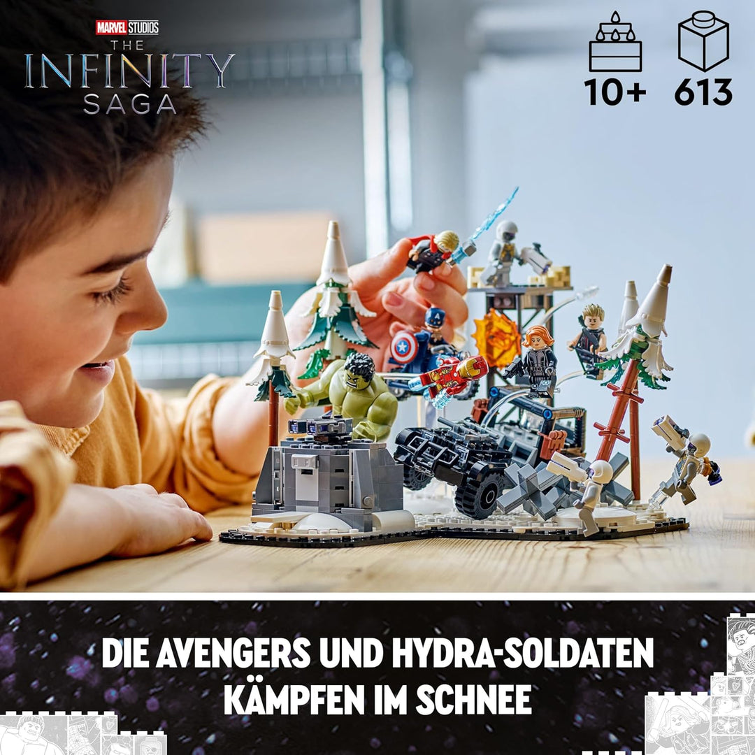 LEGO Marvel Avengers Assemble: Age of Ultron, BAU- und Spielset mit 8 Superhelden-Minifiguren wie Th