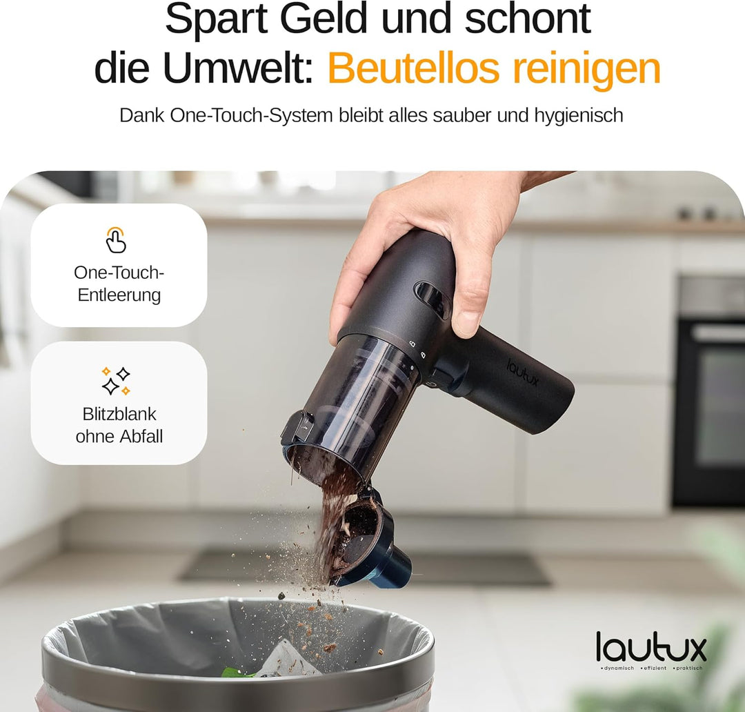 Turbotastic Pro 2 Handstaubsauger – 120W, 18.000Pa, bis 60 Min Laufzeit, HEPA-Filter, LED-Display, 4