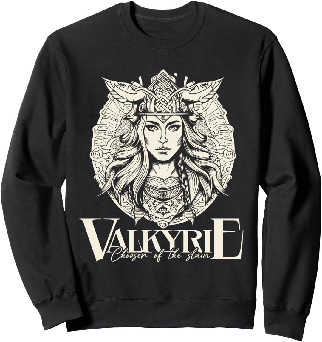Wikinger Walküre Nordisch Nordische Mythologie Krieger Schild Jungfrau Sweatshirt