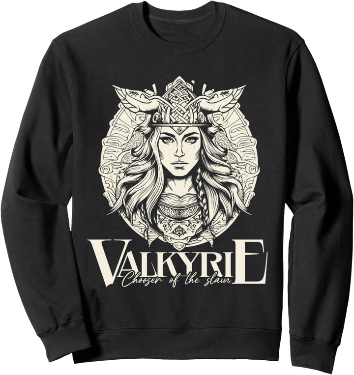 Wikinger Walküre Nordisch Nordische Mythologie Krieger Schild Jungfrau Sweatshirt