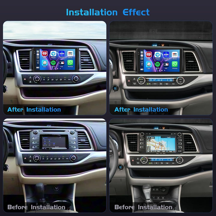 Inefala 4+64G Autoradio für Toyota Highlander 2015-2018 Android 15 mit 10'' In-Cell Bildschirm Unter