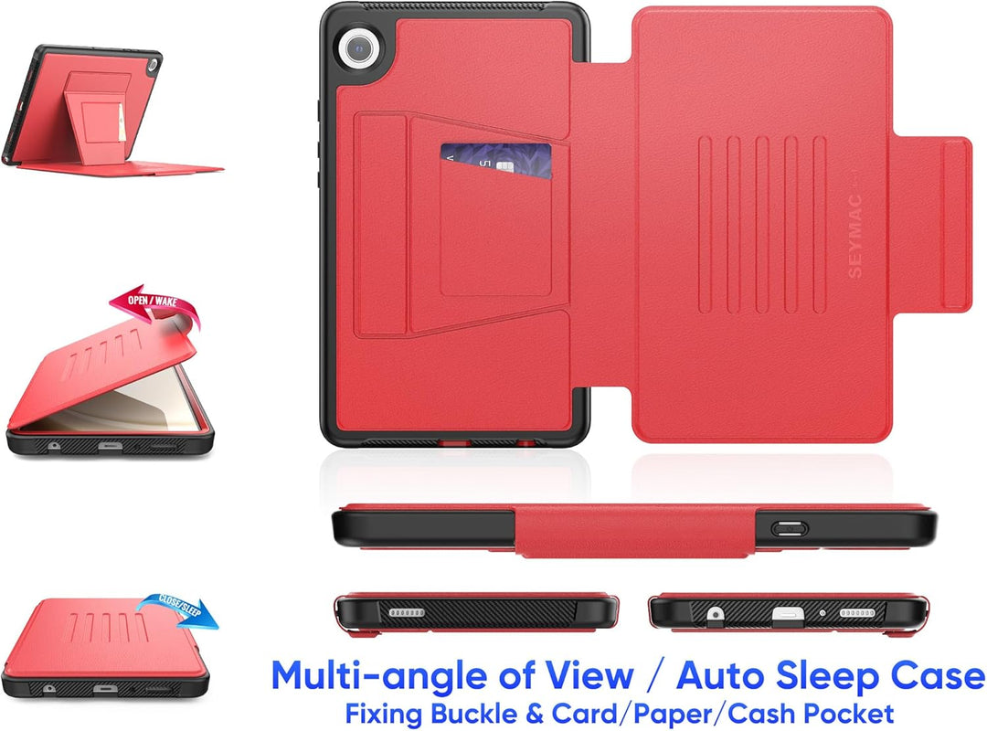 SEYMAC stock Hülle für Samsung Galaxy Tab A9 8,7 Zoll 2023 (SM-X110/X115/X117), Stossfeste Hülle mit