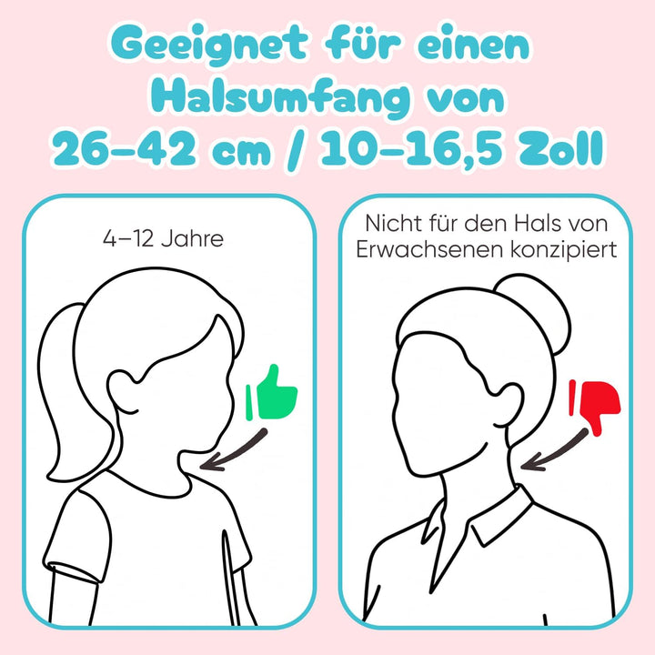 Proglobe Junior Nackenkissen für Kinder - Ergonomisches Reisekissen aus Memory-Schaum für Auto, Flug