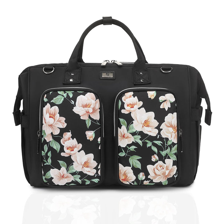 Pomelo Best Wickeltasche mit wasserdicher Wickelunterlage und 2 Kinderwagen Haken verstellbare Schul