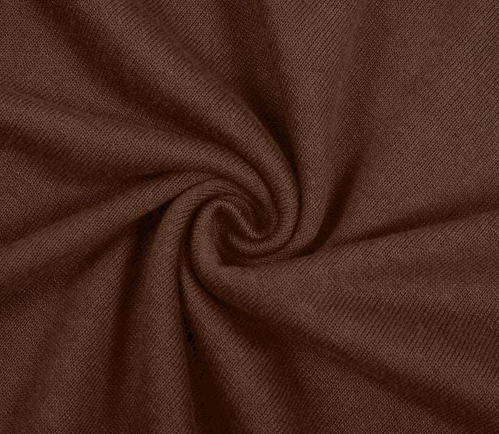 Krumba Herren Baumwolle Übergross V-Ausschnitt Klassik Pullover 3XL Chocolate, 3XL Chocolate