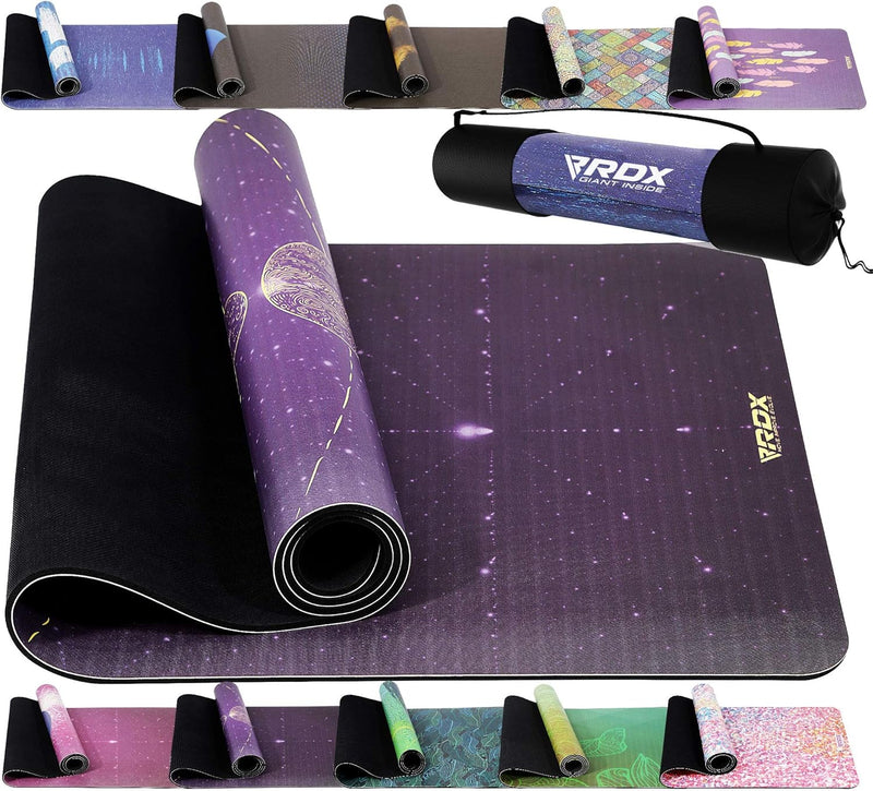 RDX Yogamatte PU 6mm Rutschfest Gymnastikmatte Pilatesmatte REACH RoHS Konform 6P Gummi Übungsmatte