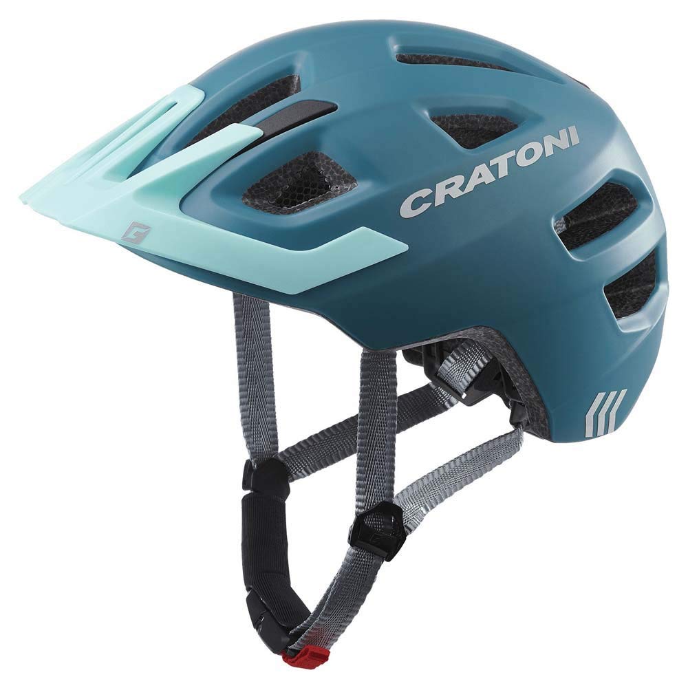 Cratoni Kinderhelm Maxster Pro Fahrradhelm Kinderhelm Jugendhelm mit Rücklicht blau XS/S | 46-51cm,