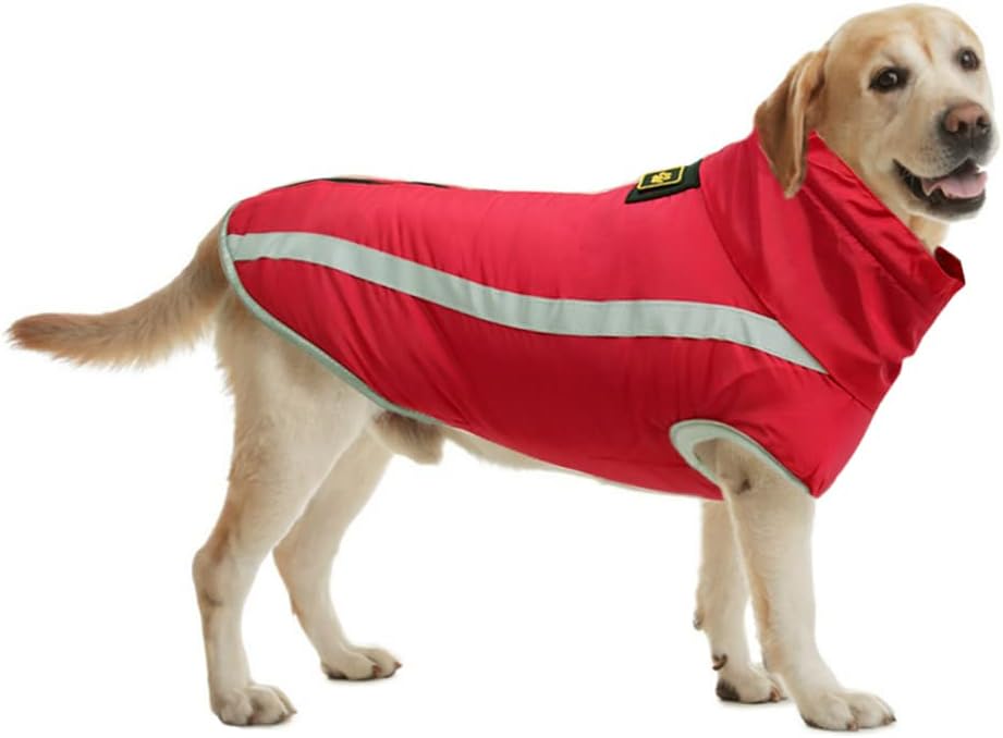 FEimaX Hundemantel Hundejacke wasserdichte Reflektierende Wintermantel mit Fleece Gefüttert Hund Wel