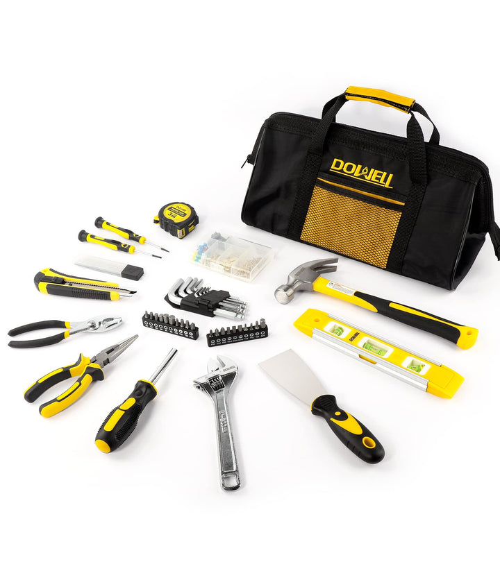 DOWELL 146PCS Hausbesitzer Werkzeug Set, Haushalt Reparatur Werkzeug Kit mit 14-Zoll breiten Mund of