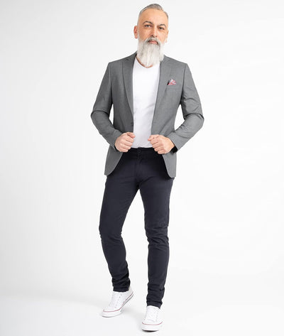 Indumentum Chino Hose Basic Slim Fit IS-305 30W / 30L Dunkelblau, 30W / 30L Dunkelblau