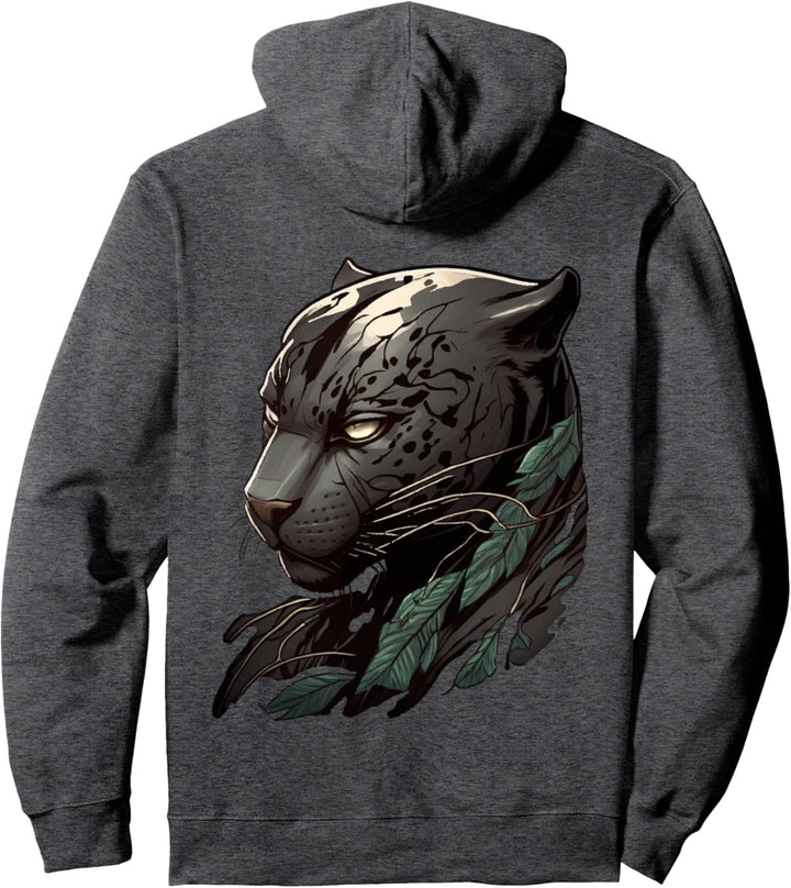 Kopf eines grossen dunklen Panthers Pullover Hoodie